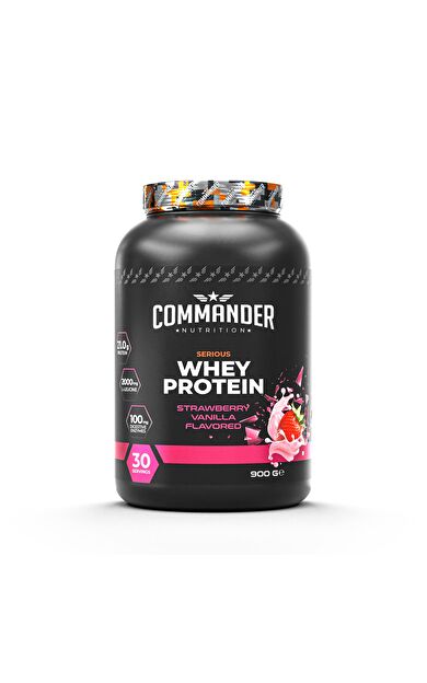 Commander Nutrition Gold Whey Protein 900g (30 Servis) - Çilek Aromalı